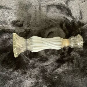 Avon Elegant Glass Candle Holder - White and Gold